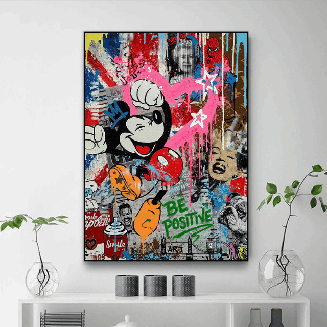 Peinture Mickey Mouse Pop Art