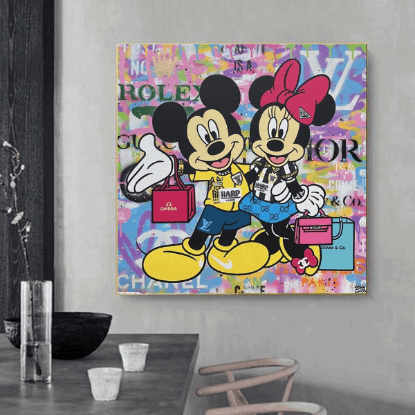 Tableau Mickey Street Art