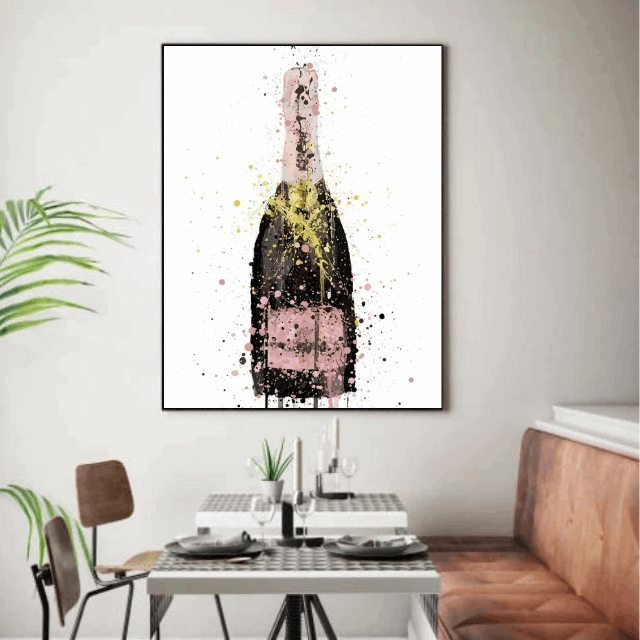 Champagne Bouteille Tableau