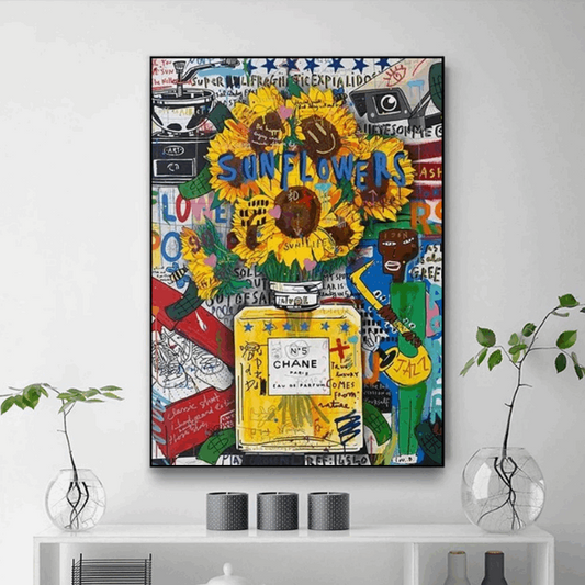 Tableau Feuille de Bananier Coloré