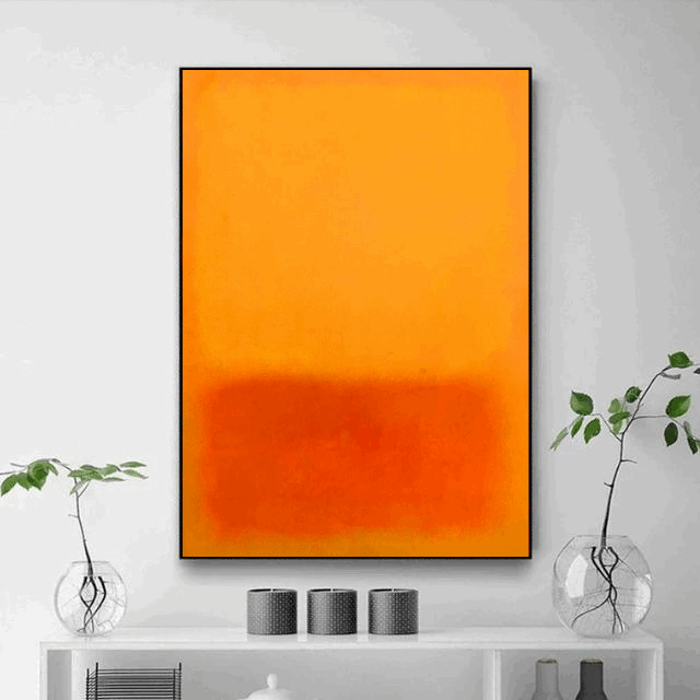 Tableau Orange Abstrait