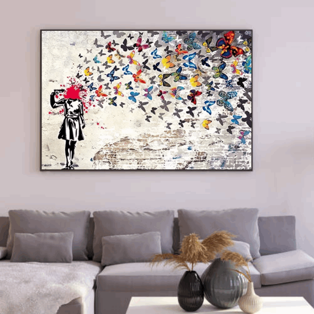 Tableau Papillon Coloré