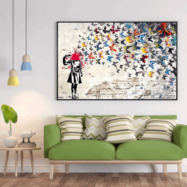 Tableau Papillon Coloré