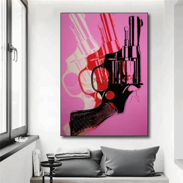 Pink Pop Art Gun Painting
