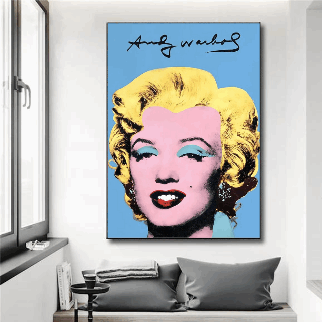 Tableau Maryline Monroe bleu