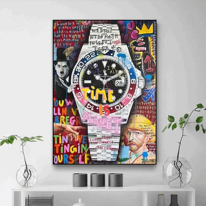 Tableau Rolex Pepsi Coloré