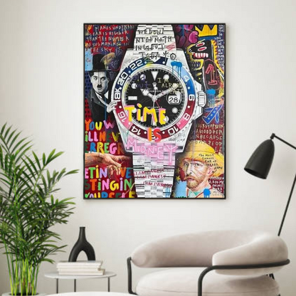 Tableau Rolex Pepsi Coloré