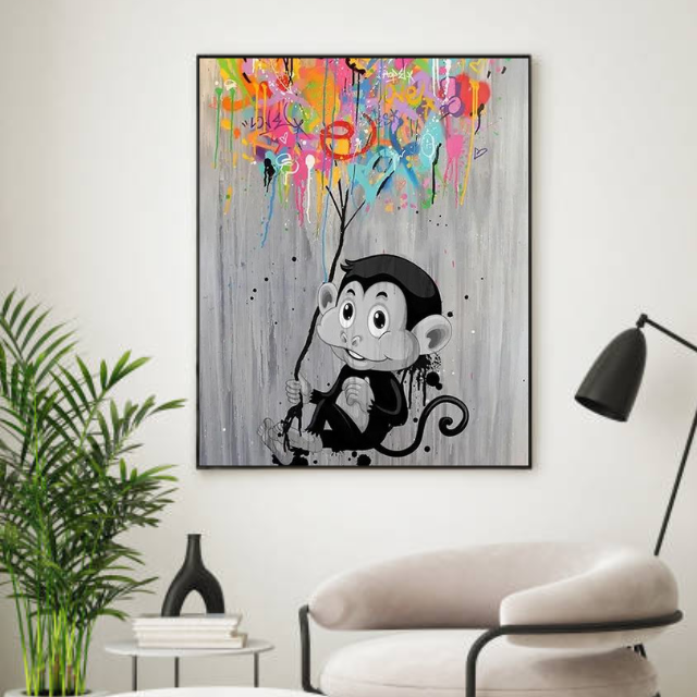 Tableau Singe Coloré