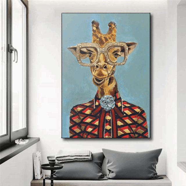 Tableau Girafe Coloré